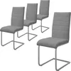 ML-Design 4er Set Esszimmerstuhl mit Rückenlehne, Grau, aus Produktbild-Vorschau 1