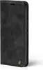 A black flip cover case for a Google Pixel phone, shown from the side. Produktbild-Vorschau