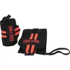 Two black wrist wraps with red stripes and branding. Náhľad obrázku produktu