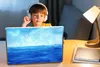 MuchoWow® Laptop Aufkleber Sticker Cover Meer - Aquarell - Produktbild-Vorschau 3