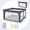 COSTWAY kojec dla dziecka 124 x 124 cm składany, przenośny Podgląd zdjęcia produktu 5