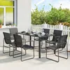 Outsunny tuinmeubelset, zithoek, 150x80 cm, met glazen Productafbeelding-voorbeeld 2