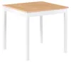 BELIANI Esszimmertisch Helle Eiche Gummibaumholz MDF Produktbild-Vorschau 1
