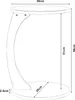 Beistelltisch ’Holeby’ Kaffetisch C-Form mit Rollen rund 56 Produktbild-Vorschau 7