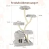 A diagram showing the dimensions of a cat tree. Podgląd zdjęcia produktu