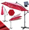 Ombrellone Izrielar 3 m rosso con illuminazione a LED, Anteprima dell’immagine prodotto 1