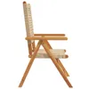 Gartenstühle 2 Stk. Beige Massivholz Akazie und Poly Rattan Produktbild-Vorschau 6