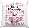 Trendation - Ski Damen Deko-Kissen mit Füllung 40x40 Produktbild-Vorschau 1