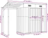 vidaXL Abri de jardin avec toit traînant brun clair Voir les images du produit 10