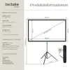 tectake® Beamer-Leinwand mit Stativ 72 Zoll 183,5cm Produktbild-Vorschau 5