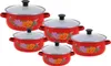 Klausberg ensemble de pots en émail 10 pièces KB7170RD Voir les images du produit 2