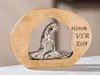 Gilde Skulptur, oval, "Zeit", Spruch, Yoga, Aluminium, Voir les images du produit 4