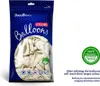 100 Stk. Luftballon Ø12cm "Uni Metallic" |  Pure White Produktbild-Vorschau 2