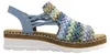 Rieker Damen Sandalette Blau/Bunt Voir les images du produit 49