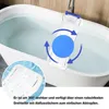 A white bathtub filled with water, with a white bath seat placed on the edge. Náhľad obrázku produktu