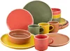 A collection of colorful ceramic dishes and mugs are arranged on a white background. Náhľad obrázku produktu