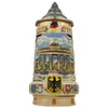 Bierkrug mit Deckel 0,7L – Traditioneller Steinkrug mit Produktbild-Vorschau 1