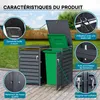 Wiltec Abri de poubelle double – 1420 x 980 x 1160 mm – Voir les images du produit 3