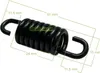 A black metal spring with measurement lines and dimensions overlaid. Produktbild-Vorschau