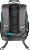 The back view of a gray and teal tool backpack. Anteprima dell’immagine prodotto