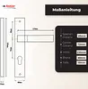 DOMINO Türgriff 72 Drückergarnitur PZ - Profilzylinder Set Produktbild-Vorschau 4