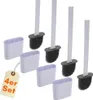 4er Set Klobürste Silikon weiß Wandmontage Silikon Produktbild-Vorschau 1
