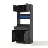 Armoire de cuisine avec éclairage LED, étagère à épices et Voir les images du produit 11