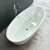 Mai & Mai Freistehende Badewanne Weiß 170x79x56 cm Oval Produktbild-Vorschau 4