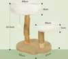Arbre à chat PawHut, 61,5 cm de haut, avec balle, coussins Voir les images du produit 10