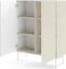 Highboard MUTI 99 cm kaschmir riffeloptik Push-to-Open Produktbild-Vorschau 6