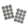 Two sheets of round, gray felt pads on a white background. Produktbild-Vorschau