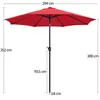 Yaheetech Sonnenschirm Φ 300 cm Kippbar Gartenschirm mit Produktbild-Vorschau 4