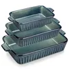 3-tlg Auflaufform Set, Steingut Ofenform mit Griffen, Produktbild-Vorschau 1
