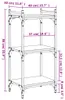 VidaXL 837629, Dąb, Metal, Drewno, 400 mm, 300 mm, 860 mm Podgląd zdjęcia produktu 7