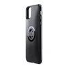 A black phone case with a circular mounting system on the back, shown from a side angle against a white background. Produktbild-Vorschau