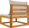 vidaXL 2-tlg. Garten-Sofa-Set mit Kissen Massivholz Akazie Produktbild-Vorschau 6