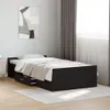vidaXL Bettgestell mit Schubladen Schwarz 75x190 cm Produktbild-Vorschau 2