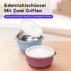 Edelstahl Baby Schüssel, Baby Breischale mit Saugnapf für Produktbild-Vorschau 4