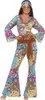 Flower Power Hippie Kostüm, Mehrfarbig, mit Oberteil, Hose, Produktbild-Vorschau 1