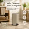 Pedaleimer 5l Braun Taupe - Treteimer Softclose Edelstahl Produktbild-Vorschau 4