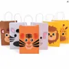 Geburtstagstüten 15x8x21 cm, bunte Papiertüten mit Tiermotiven für Süßigkeiten und kleine Geschenke Podgląd zdjęcia produktu