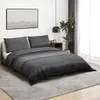 vidaXL Bettwäsche-Set Dunkelgrau 155x220 cm Baumwolle Produktbild-Vorschau 2