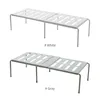 Two stackable shelf organizers, one white and one gray, shown against a white background. Podgląd zdjęcia produktu