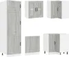 vidaXL 14-tlg. Küchenschrank-Set Kalmar Grau Sonoma Produktbild-Vorschau 5