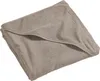 A folded beige hooded towel. Produktbild-Vorschau