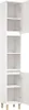 A tall, narrow white cabinet with several shelves and two doors, one of which is open. Náhled obrázku produktu