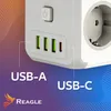 Reagle Netzteil 3X Ladeanschluss 3X Usb 1X Usb-C Praktisch Produktbild-Vorschau 4