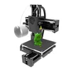 A 3D printer is shown printing a small green figurine. Produktbild-Vorschau