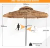 COSTWAY Sonnenschirm Hawaii 300 cm, Strohschirm mit Produktbild-Vorschau 7