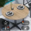 JAMAIKA | Bistro Außen Tischplatte | Ø 70 cm | Eiche | Rund Produktbild-Vorschau 1